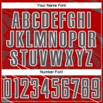 Red Jersey Steel Uniform Sports Sublimation Custom Soccer Lines Gray-White