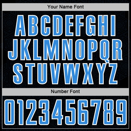 Blue-White Sublimation Powder Soccer Custom Sports Black Shape Geometric Uniform Jersey Blue-White Sublimation Powder Soccer Custom Sports Black Shape Geometric Uniform Jersey