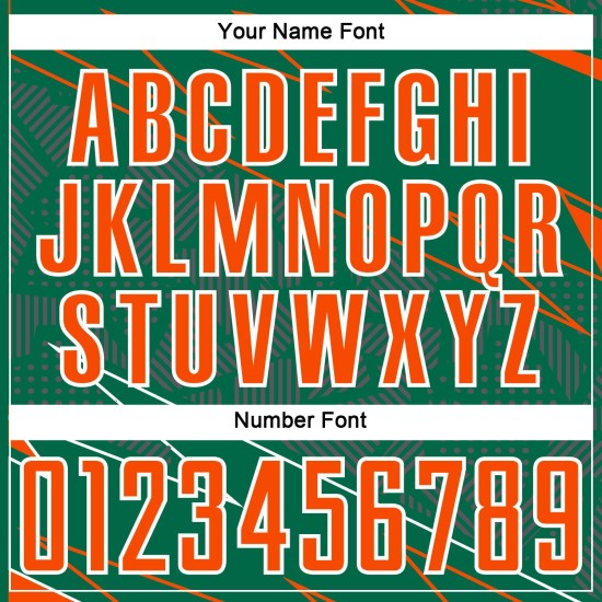 Lines Sublimation Jersey Custom Sports Orange-White Green Soccer Uniform Kelly