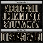 Sublimation Custom Geometric Black Soccer Jersey Shape Sports Uniform Cream