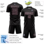Soccer Sports Light Jersey Sublimation Custom Shape Geometric Pink Black Uniform Soccer Sports Light Jersey Sublimation Custom Shape Geometric Pink Black Uniform