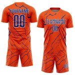 Uniform Royal-White Soccer Lightning Sports Sublimation Orange Custom Jersey Uniform Royal-White Soccer Lightning Sports Sublimation Orange Custom Jersey