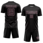 Soccer Sports Light Jersey Sublimation Custom Shape Geometric Pink Black Uniform Soccer Sports Light Jersey Sublimation Custom Shape Geometric Pink Black Uniform