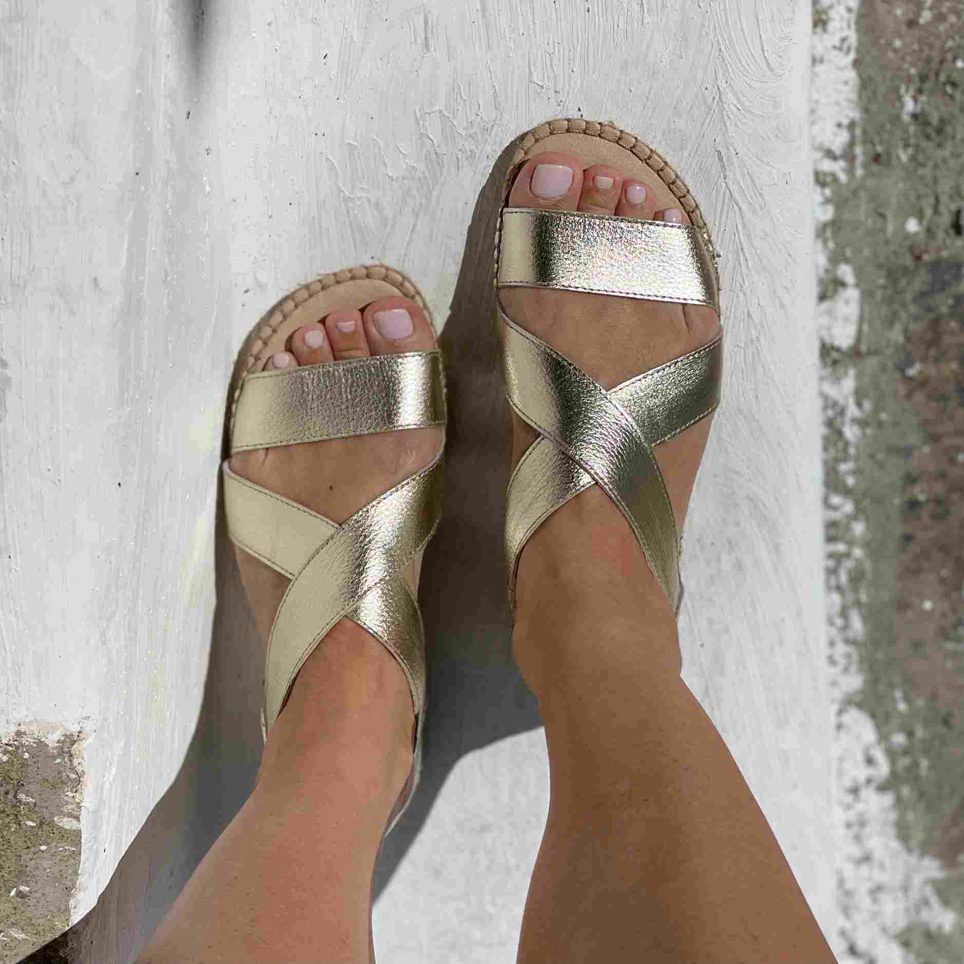 Beach Espadrille in Champagne