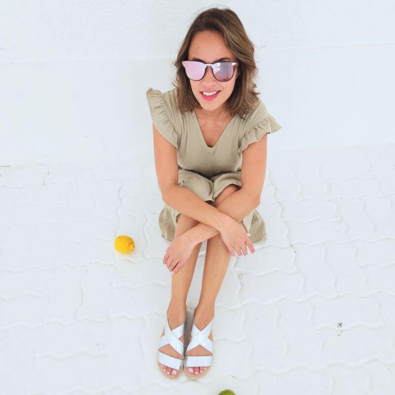 Beach Espadrille in Silver