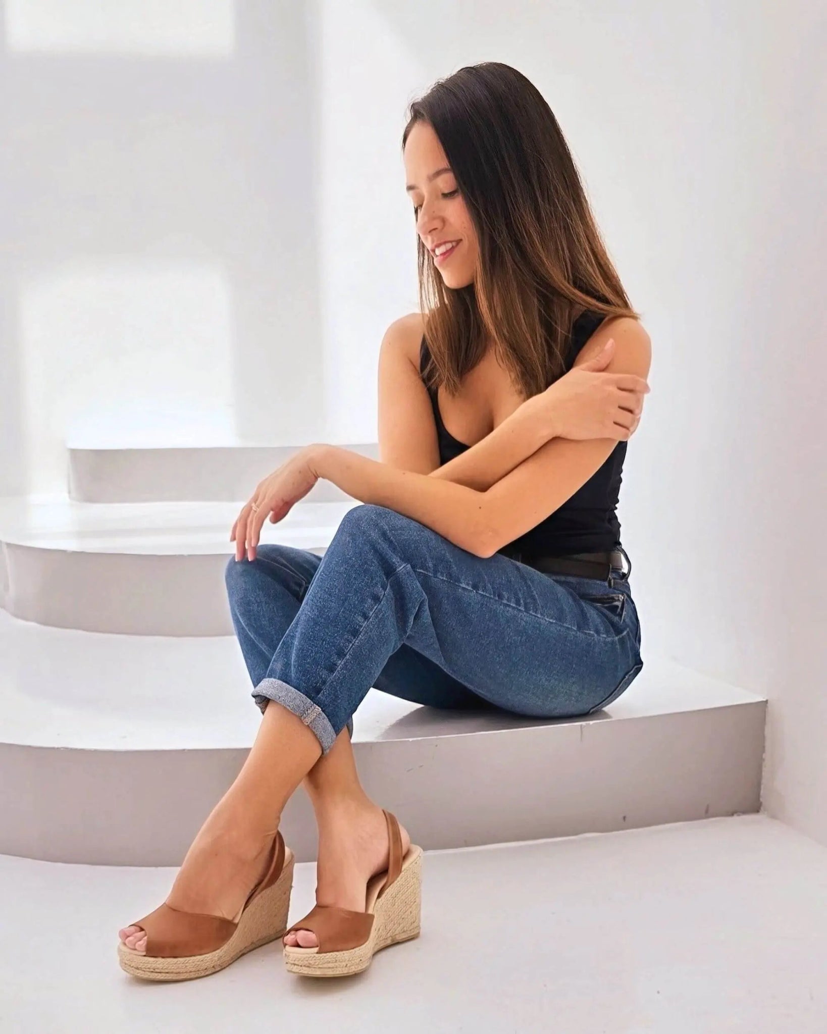 Roxy Espadrille Wedge in Chocolate